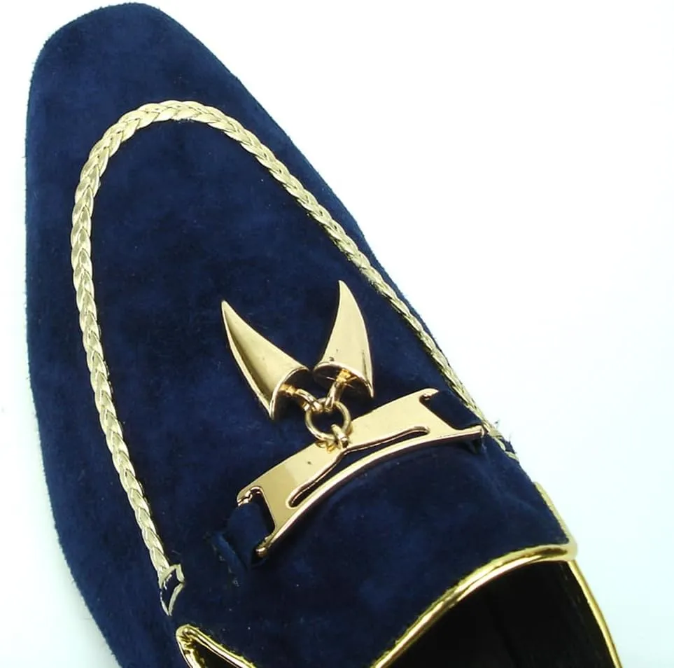 FI-7157 Slip on Loafer with Gold Metal Tassel