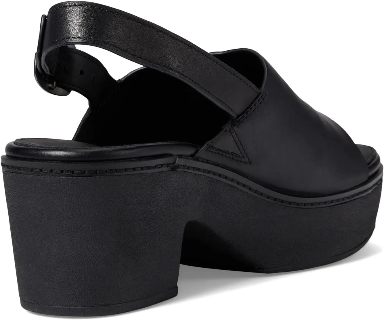 FitFlop Pilar Leather Back-Strap Platform Mule Sandals