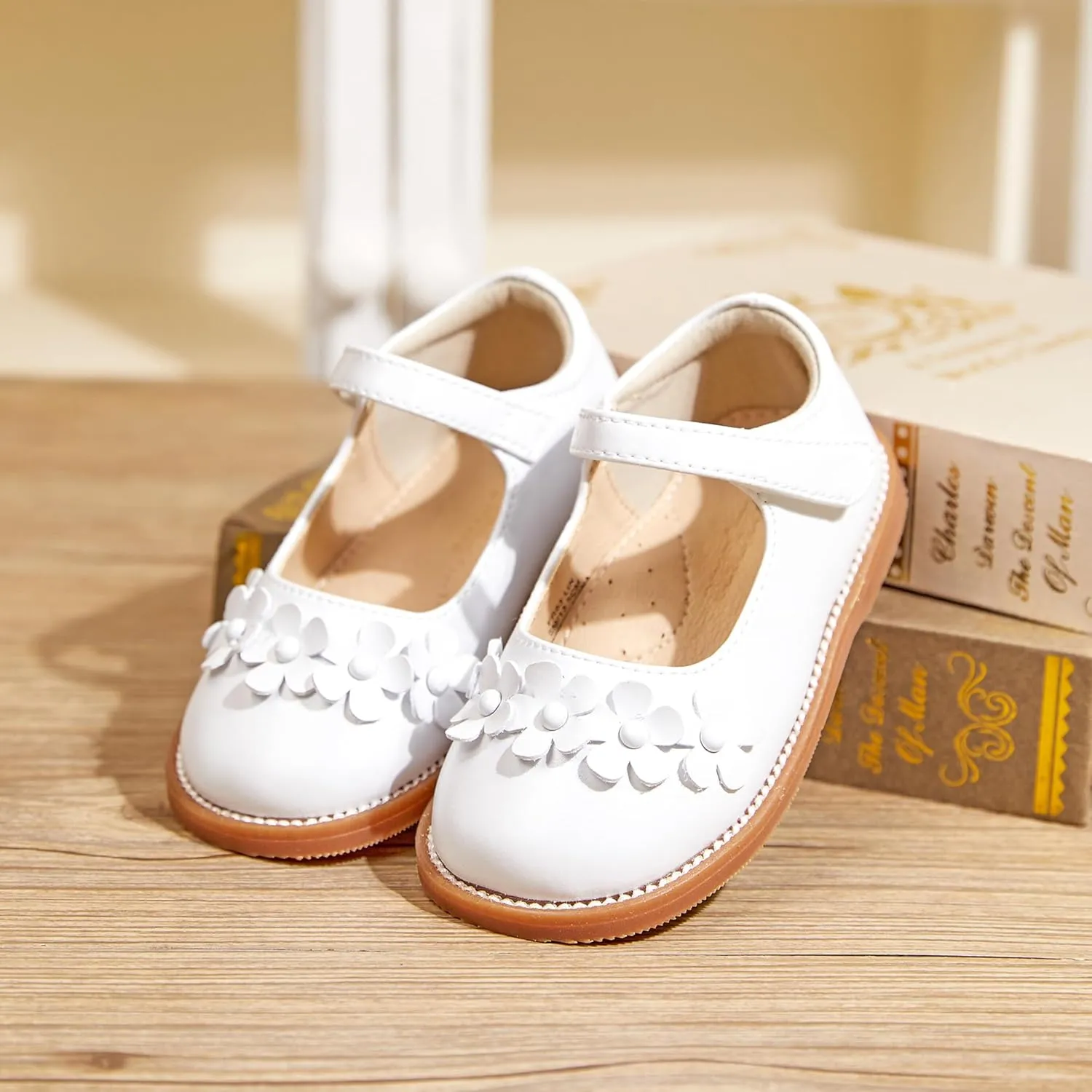 Flaryzone Toddler Little Girl Mary Jane School Uniform Oxfords Flat Dress Shoes