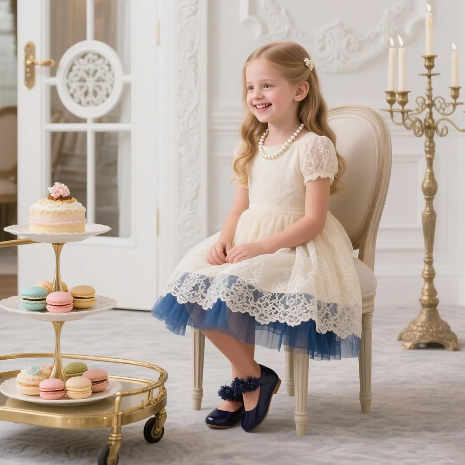 Flaryzone Toddler/Little Girls' Ballerina Flat Mary Jane Princess Dress Shoes - Wedding School Party