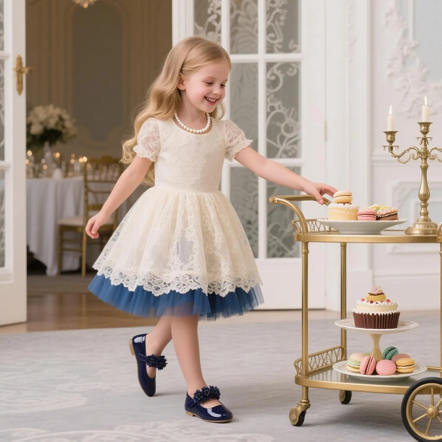 Flaryzone Toddler/Little Girls' Ballerina Flat Mary Jane Princess Dress Shoes - Wedding School Party