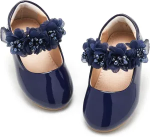 Flaryzone Toddler/Little Girls' Ballerina Flat Mary Jane Princess Dress Shoes - Wedding School Party