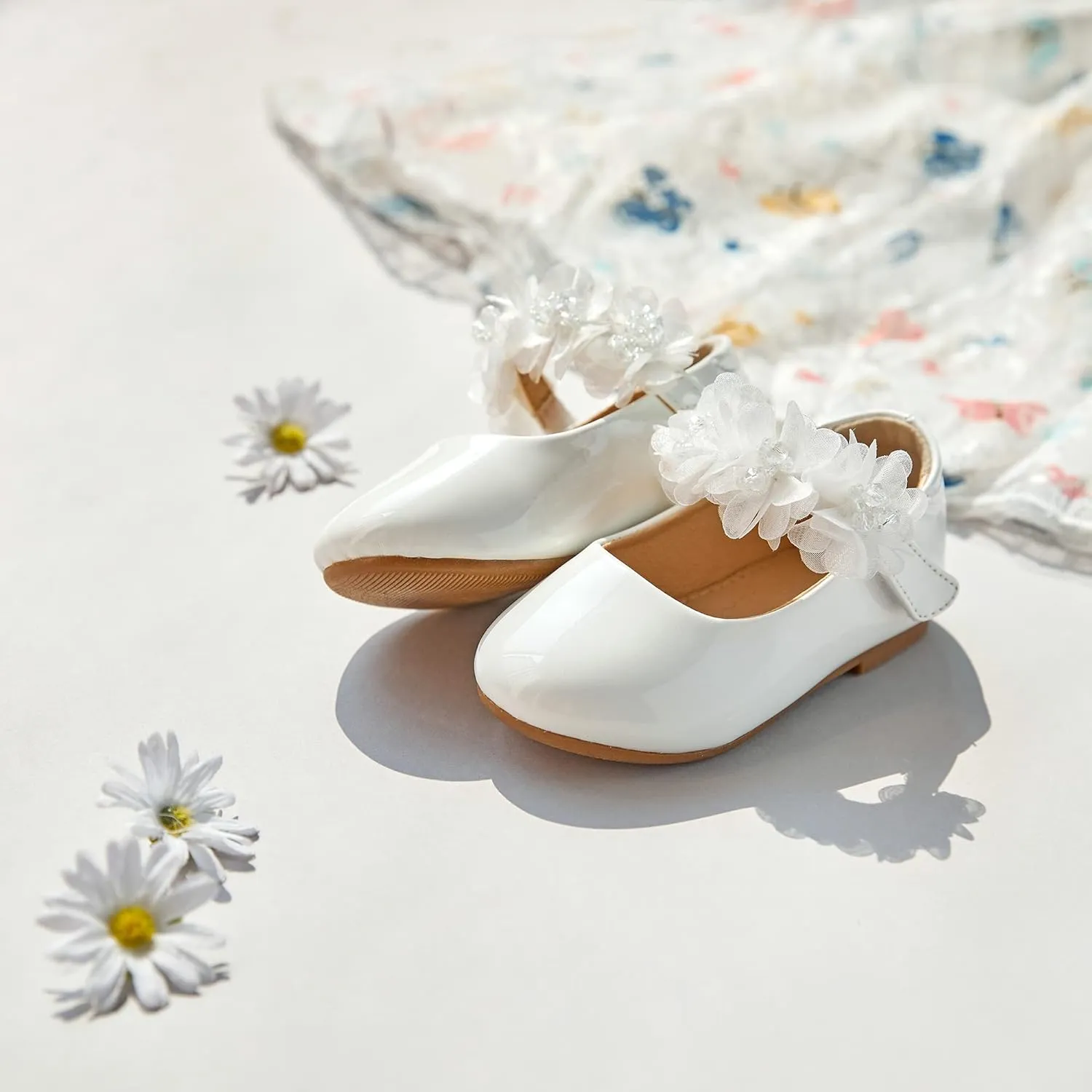 Flaryzone Toddler/Little Girls' Ballerina Flat Mary Jane Princess Dress Shoes - Wedding School Party