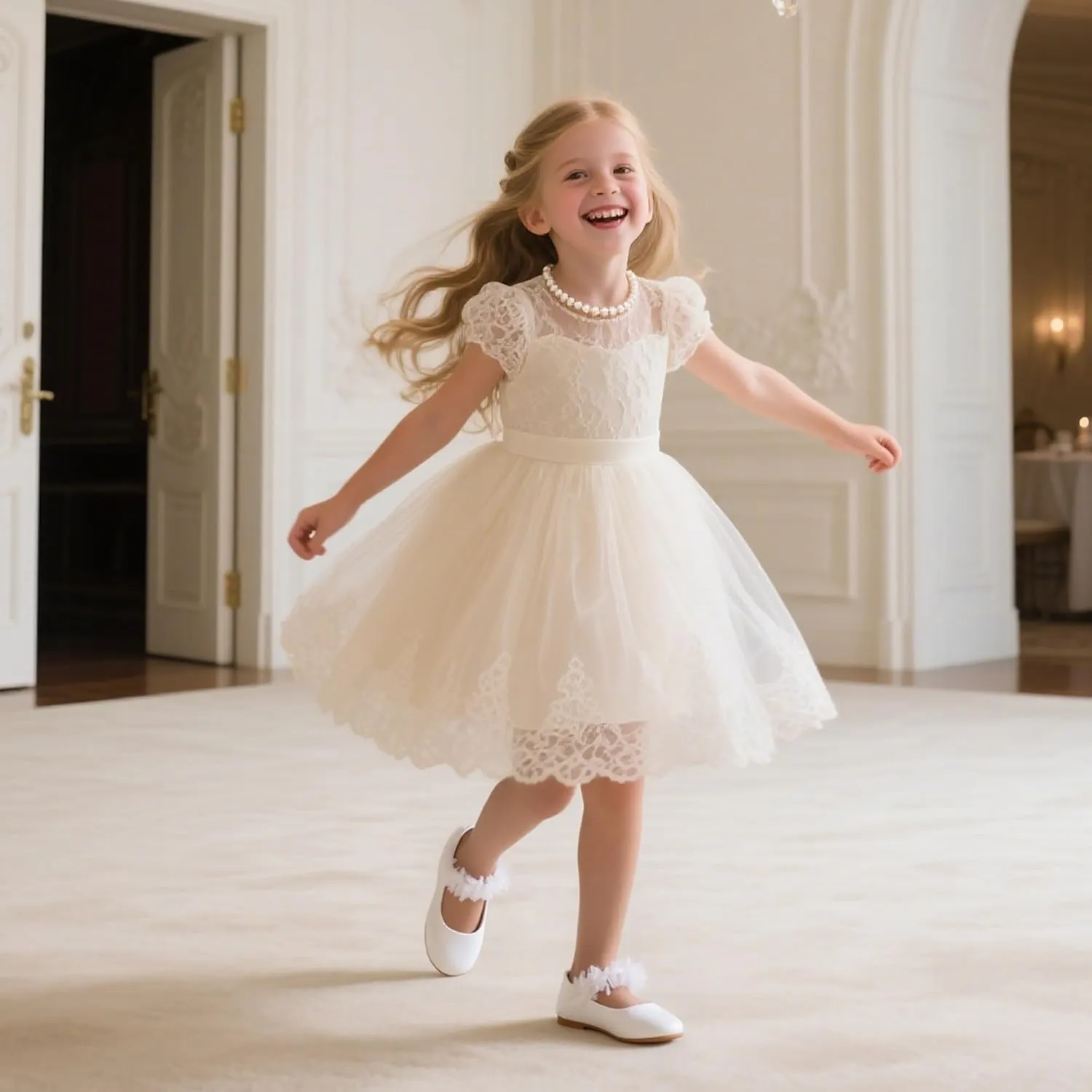 Flaryzone Toddler/Little Girls' Ballerina Flat Mary Jane Princess Dress Shoes - Wedding School Party