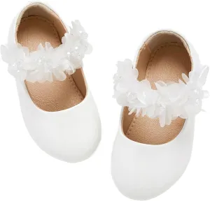 Flaryzone Toddler/Little Girls' Ballerina Flat Mary Jane Princess Dress Shoes - Wedding School Party