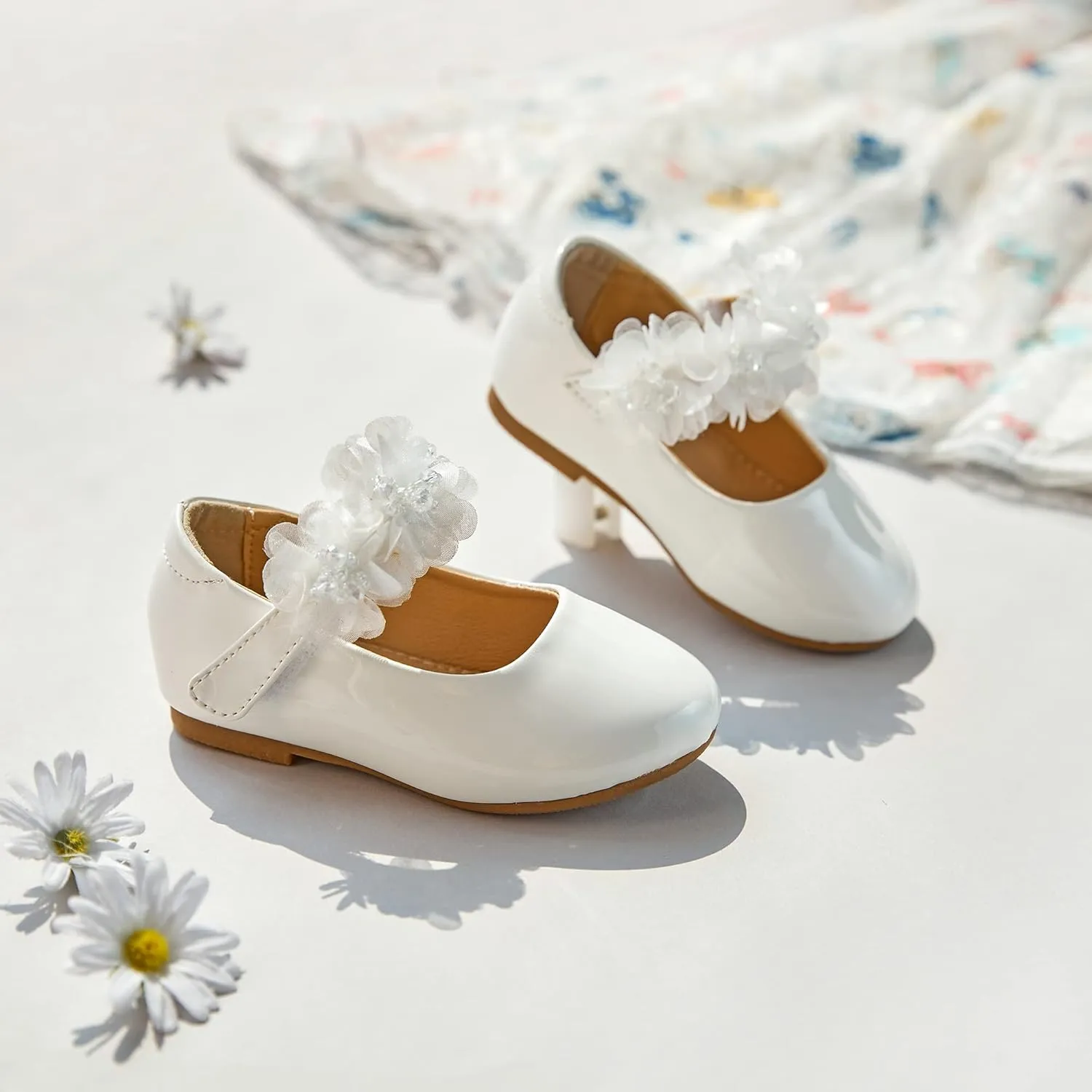 Flaryzone Toddler/Little Girls' Ballerina Flat Mary Jane Princess Dress Shoes - Wedding School Party
