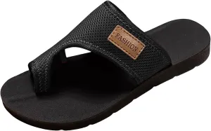 Flat Sandals for Women, Beach Mesh Breathable Slippers Open Toe Sandals with Comfortable Walking Non Slip on Casual Dress for Summer Outdoor Shoes