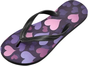 Flip Flop Sandal for Men Women Romantic Heart Shape Pattern Summer Thong Sandal Beach Water Shoes,XS
