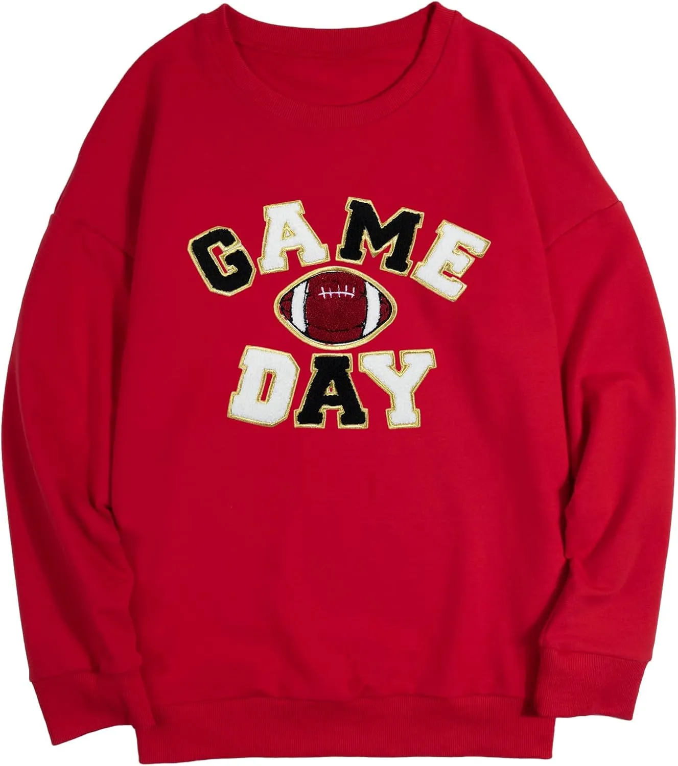 FLOYU Women Sunday Funday Sweatshirt Cute Football Graphic Pullover Game Day Weekend Tops Casual Football Season Shirt