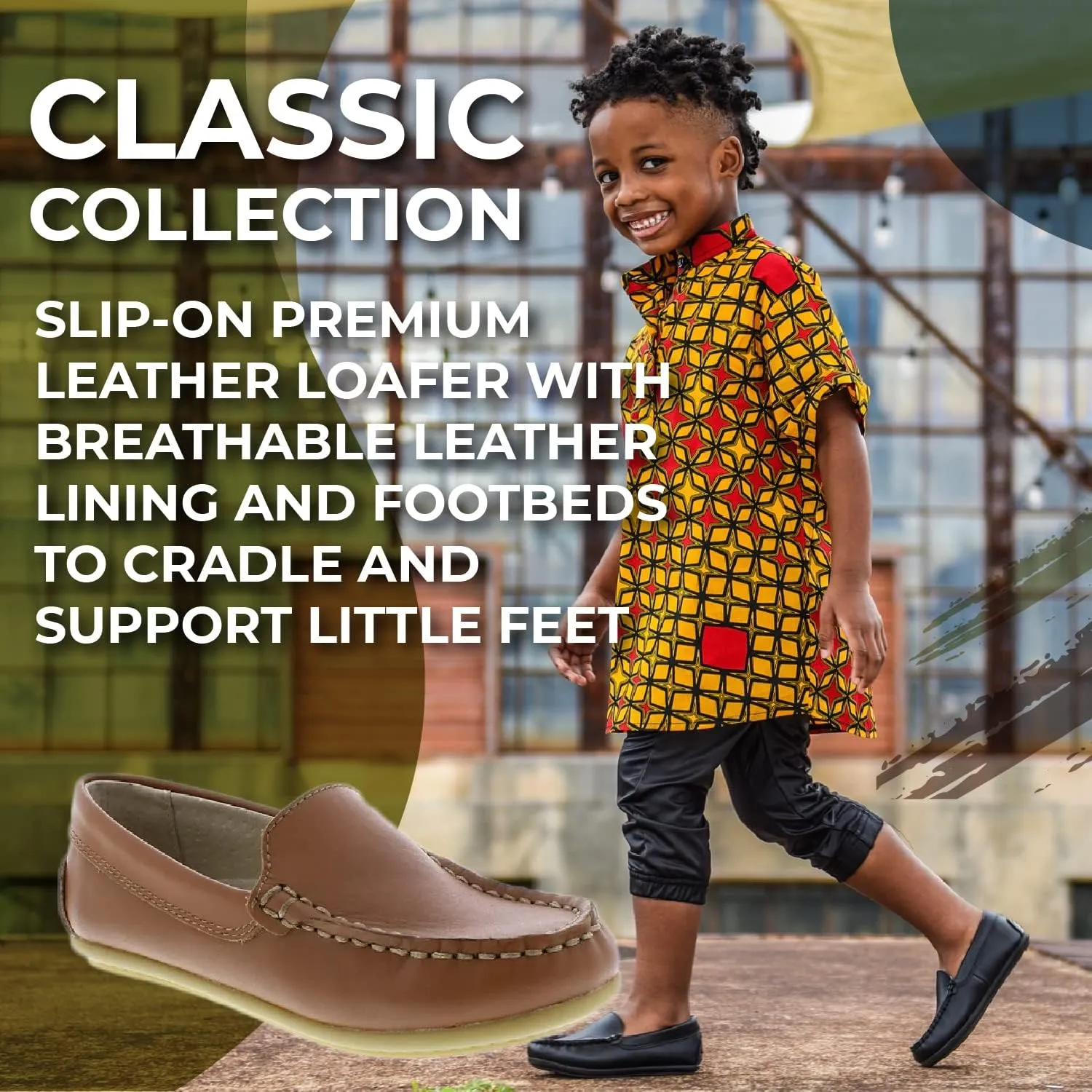 FOOTMATES Brooklyn Slip-On Penny Loafer Boys Shoes, Girls Shoes, with Wide Toe Box and Custom-Fit Insoles, Non-Marking Outsoles - for Toddlers, Little Kids, and Big Kids, Ages 1-12