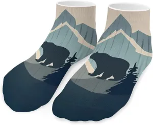 Forests Landscape Bears Mountains Lumbar Cute Ankle Socks 1 Pairs Low Cut No Show Sock Breathable Stocking for Men Women