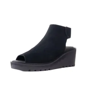 Friendly assistance Cecelia Ankle Platform Black Sandals Offer expires soon New York Wedge Peep Suede Toe Gianna Strap