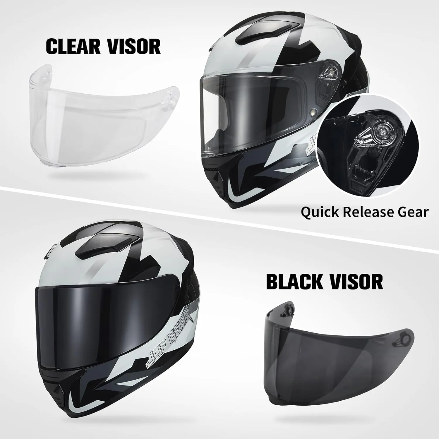 Full Face Motorcycle Helmet WS-607 DOT Approved Motorbike Racing Street Bike Helmets for Adults with Visor
