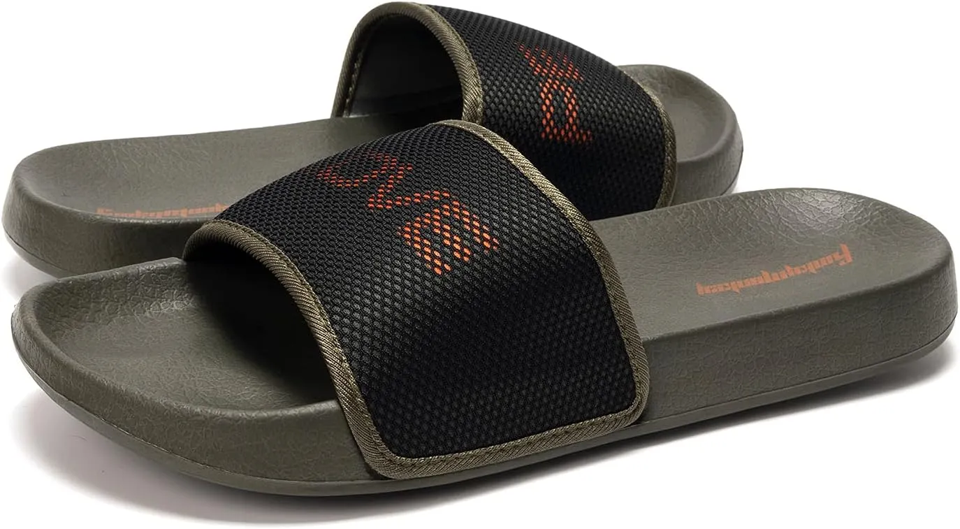 FUNKYMONKEY Men's Casual Sandal Slippers Outdoor Indoor Slide for Men