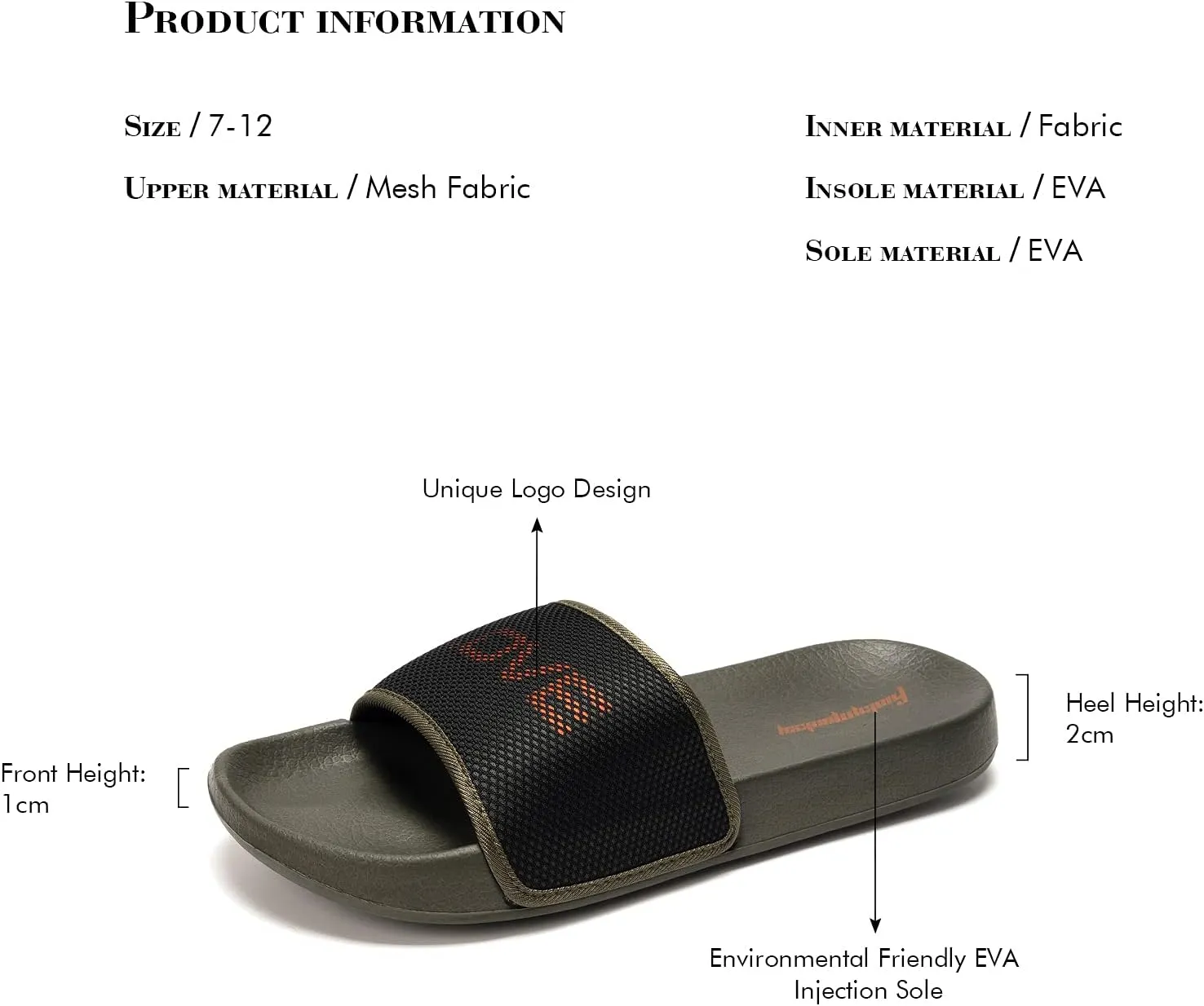 FUNKYMONKEY Men's Casual Sandal Slippers Outdoor Indoor Slide for Men