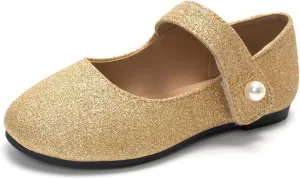 FUNKYMONKEY Toddler/Little Girl Mary Jane Dress Shoes Casual Slip on Ballet Flat