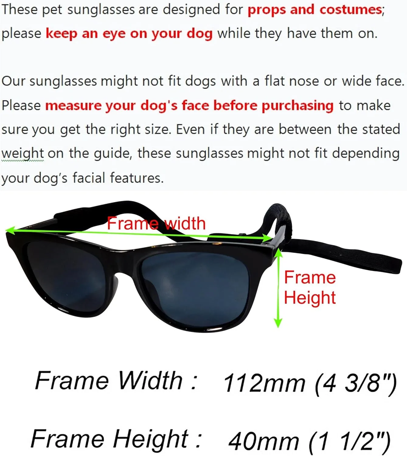 G006 Dog Pet 80s Costume Sunglasses Prop Photoshoot Medium Breeds 20-40 lbs (2-Pack Black Pink-Pink Mirror)