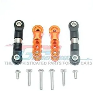 GPM For Traxxas E-Revo VXL 2.0 / E-Revo Brushless Upgrade Parts Aluminum 23T Servo Horn With Stainless Steel Adjustable Tie Rods - 10Pc Set Orange