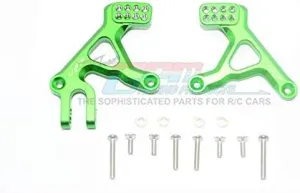 GPM for Traxxas TRX-4 Defender/TRX-4 Tactical Unit Upgrade Parts Aluminum Front Adjustable Shock Tower - 2Pc Set Green