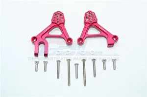 GPM For Traxxas TRX-4 Trail Defender Crawler Upgrade Parts Aluminum Adjustable Front Damper Mount - 1Pr Set Red