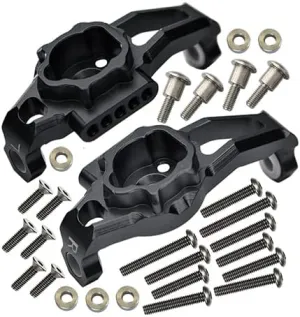 GPM For Traxxas TRX-4 Trail Defender Crawler/TRX-6 Merc-Benz G63 Upgrade Parts Aluminum Adjustable Front C Hub - 1Pr Set Black