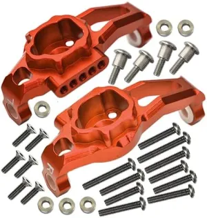 GPM for Traxxas TRX-4 Trail Defender Crawler/TRX-6 MERC-Benz G63 Upgrade Parts Aluminum Adjustable Front C Hub - 1Pr Set Orange