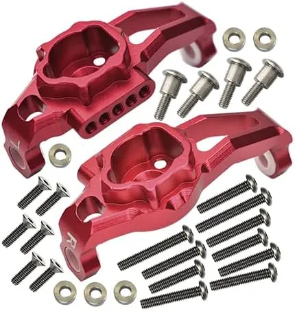 GPM For Traxxas TRX-4 Trail Defender Crawler/TRX-6 Merc-Benz G63 Upgrade Parts Aluminum Adjustable Front C Hub - 1Pr Set Red