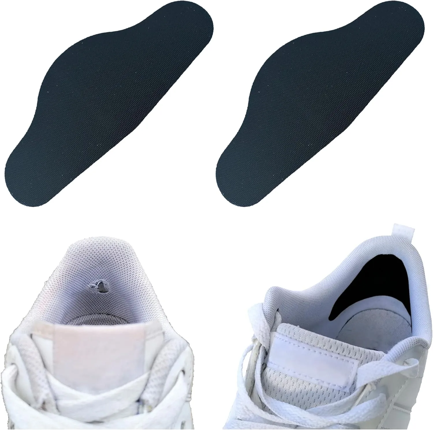 Heel Hole Preventer for Running Shoes, Sneakers, Shoes & Boots. ‘Wrap-Around’ Style self-Adhesive Black Patches. Extremely Strong Patches Prevent and Repair Heel Holes.