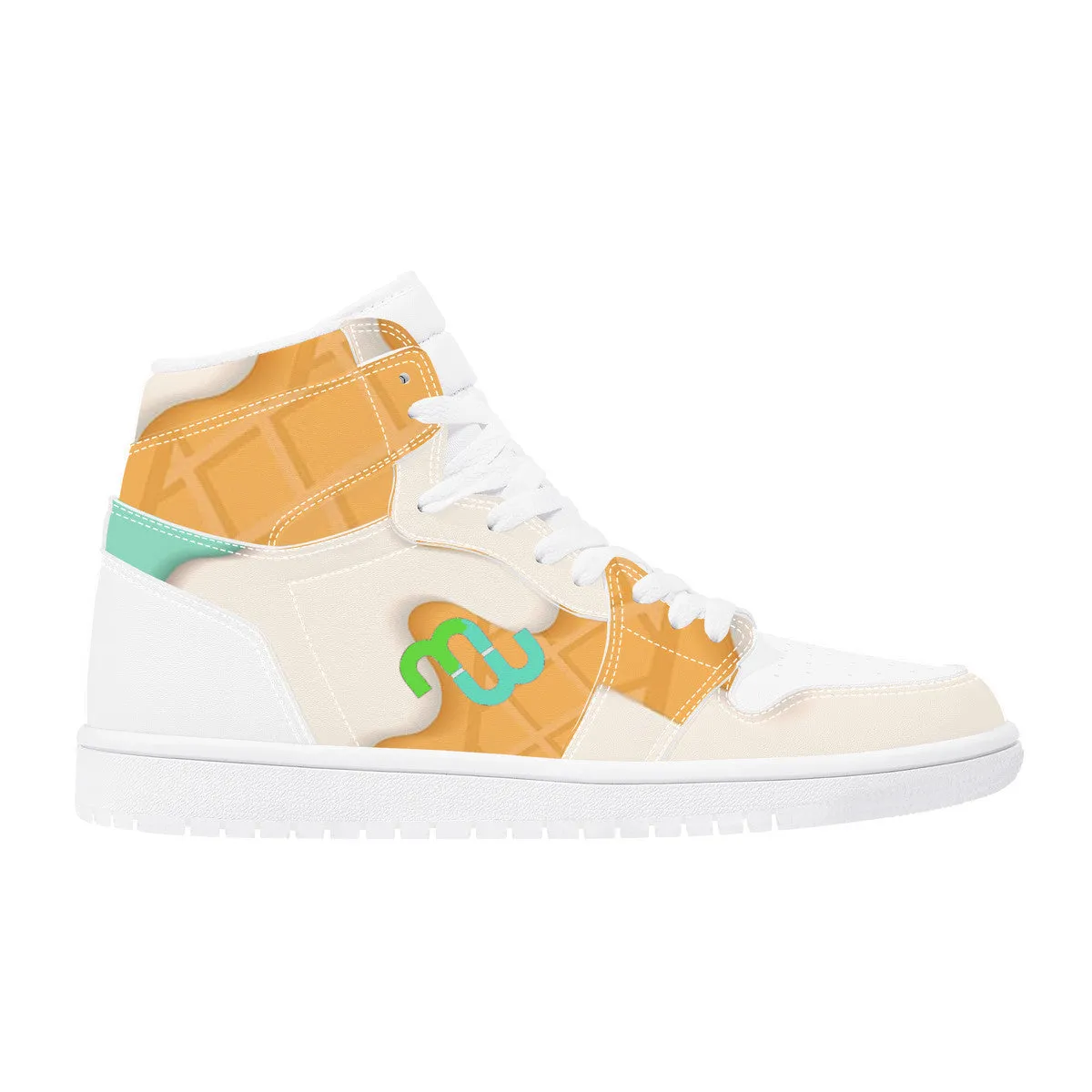 High Leather Synthetic Money cone ice Artistic flair Supportive cream Top mint D17 Sneaker Bushae