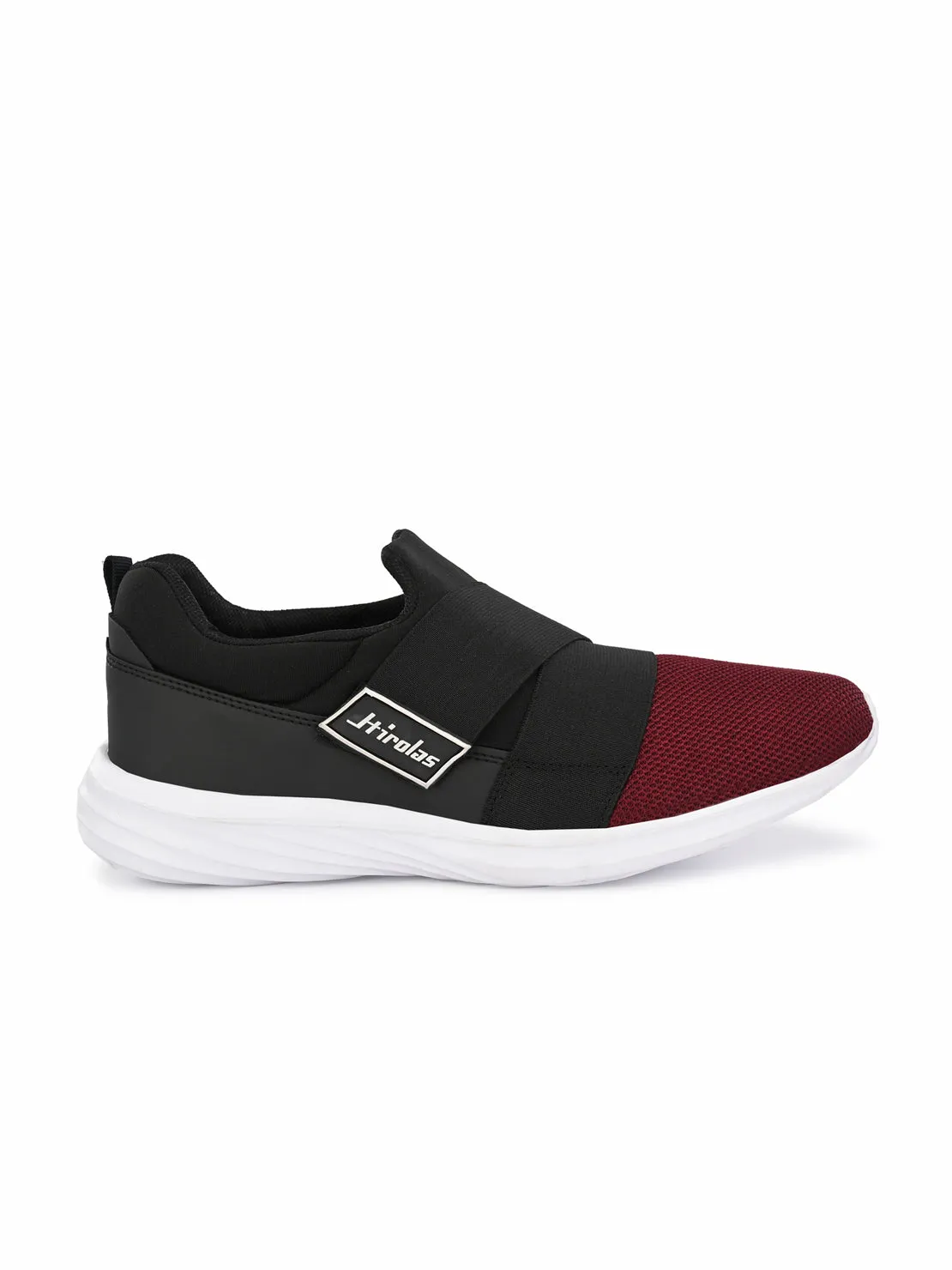 Hirolas® Men's Maroon Mesh Running/Walking/Gym Slip On Sneaker Sport Shoes (HRL2058MRN)
