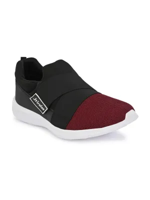 Hirolas® Men's Maroon Mesh Running/Walking/Gym Slip On Sneaker Sport Shoes (HRL2058MRN)