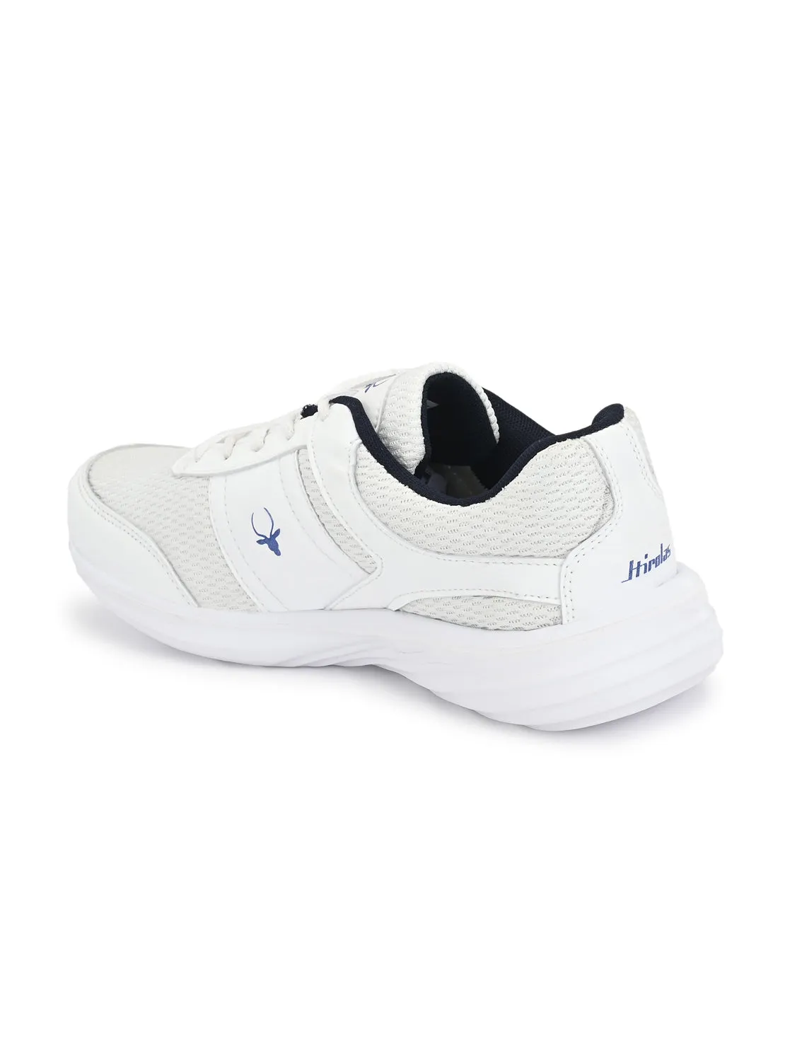 Hirolas® Men's White Synthetic Leather Lace-Up Walking Sport Shoes