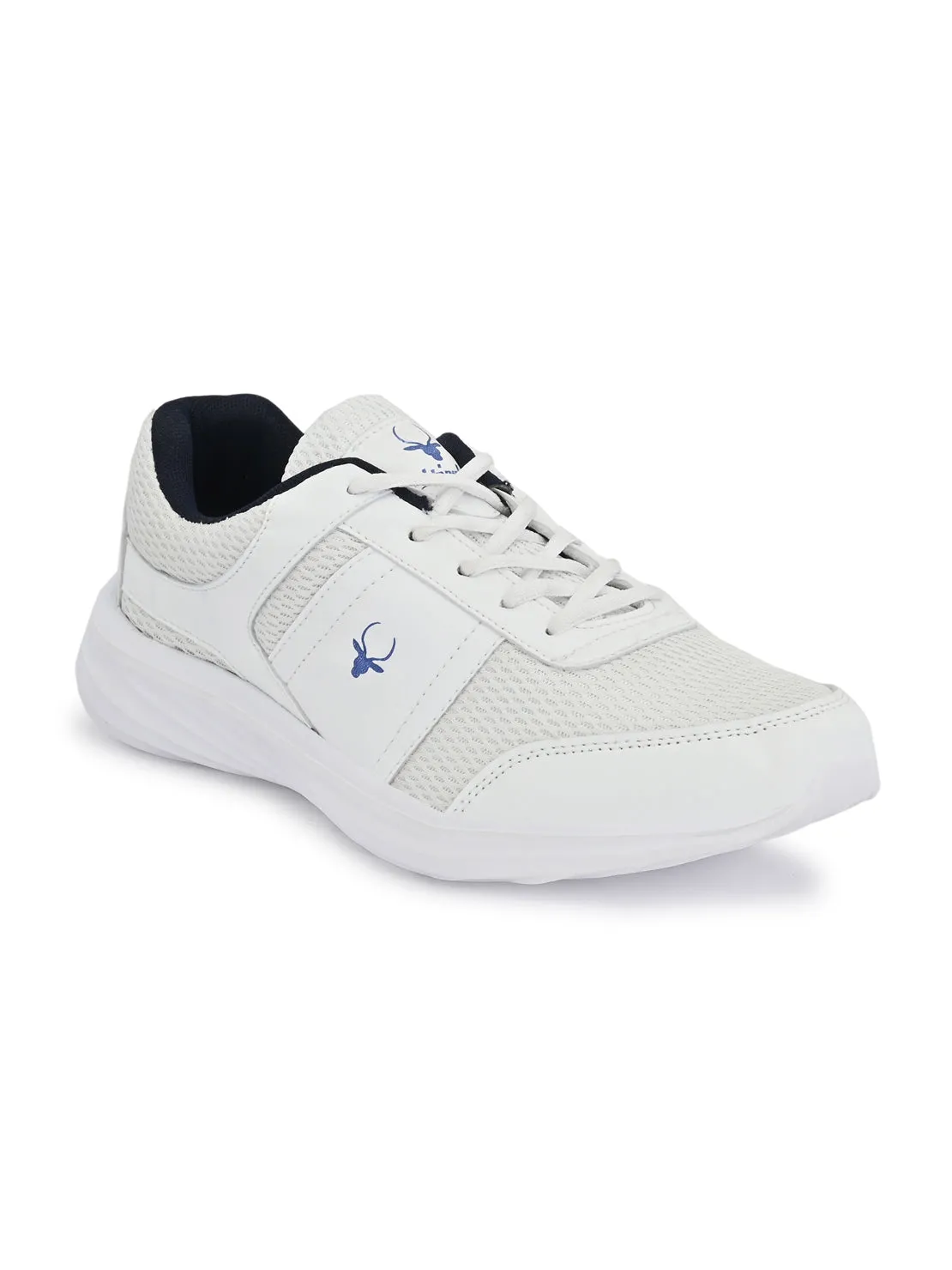 Hirolas® Men's White Synthetic Leather Lace-Up Walking Sport Shoes