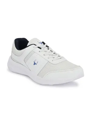 Hirolas® Men's White Synthetic Leather Lace-Up Walking Sport Shoes