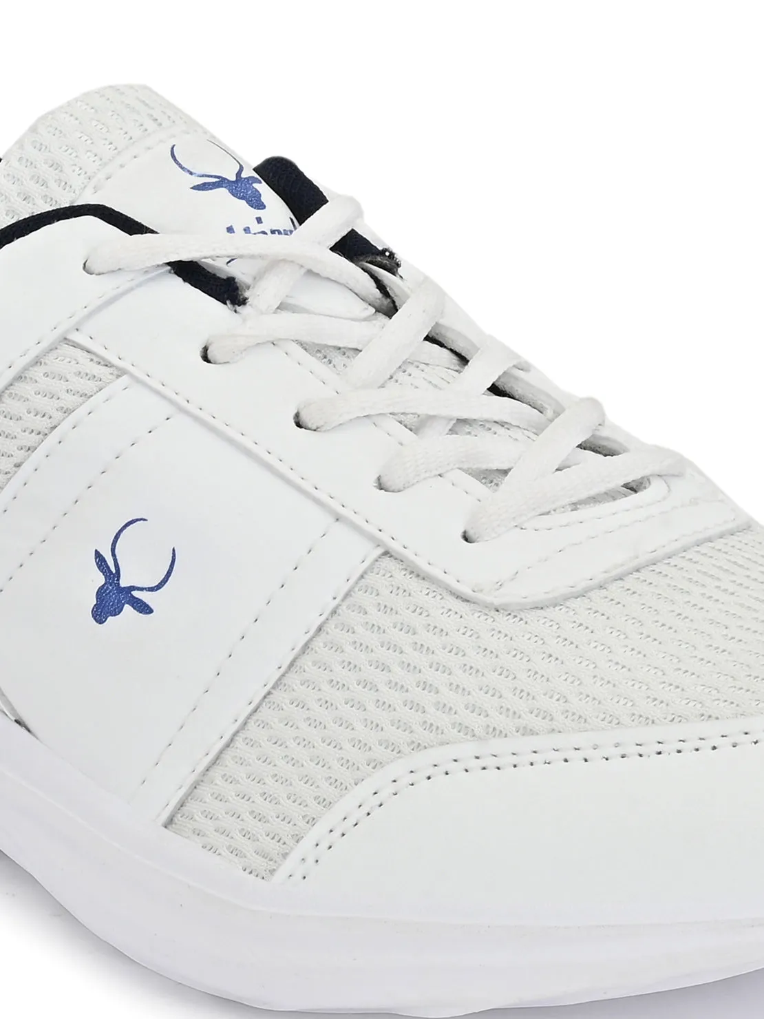 Hirolas® Men's White Synthetic Leather Lace-Up Walking Sport Shoes