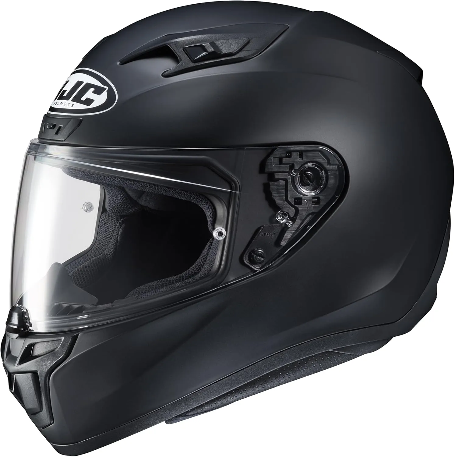 HJC i10 Solid Natural Motorcycle Helmet, DOT Approved (Semi Flat Black, Small)