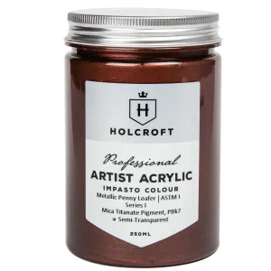 Holcroft Professional Impasto Acrylic 250ml Series 1 Metallic Penny Loafer