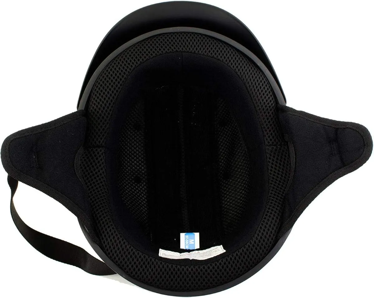 Hot Leathers HLT70 Stealth Flat Matte Black Motorcycle DOT Skull Cap Classic Half Helmet - X-Large
