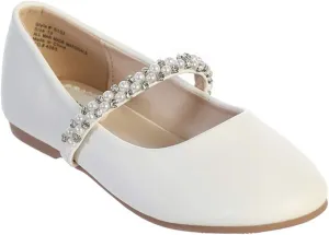 iGirlDress Toddler Little Girls Big Girls Straps Flower Girls Flat Mary Jane Ballet Shoes (Size 9-5 Youth)