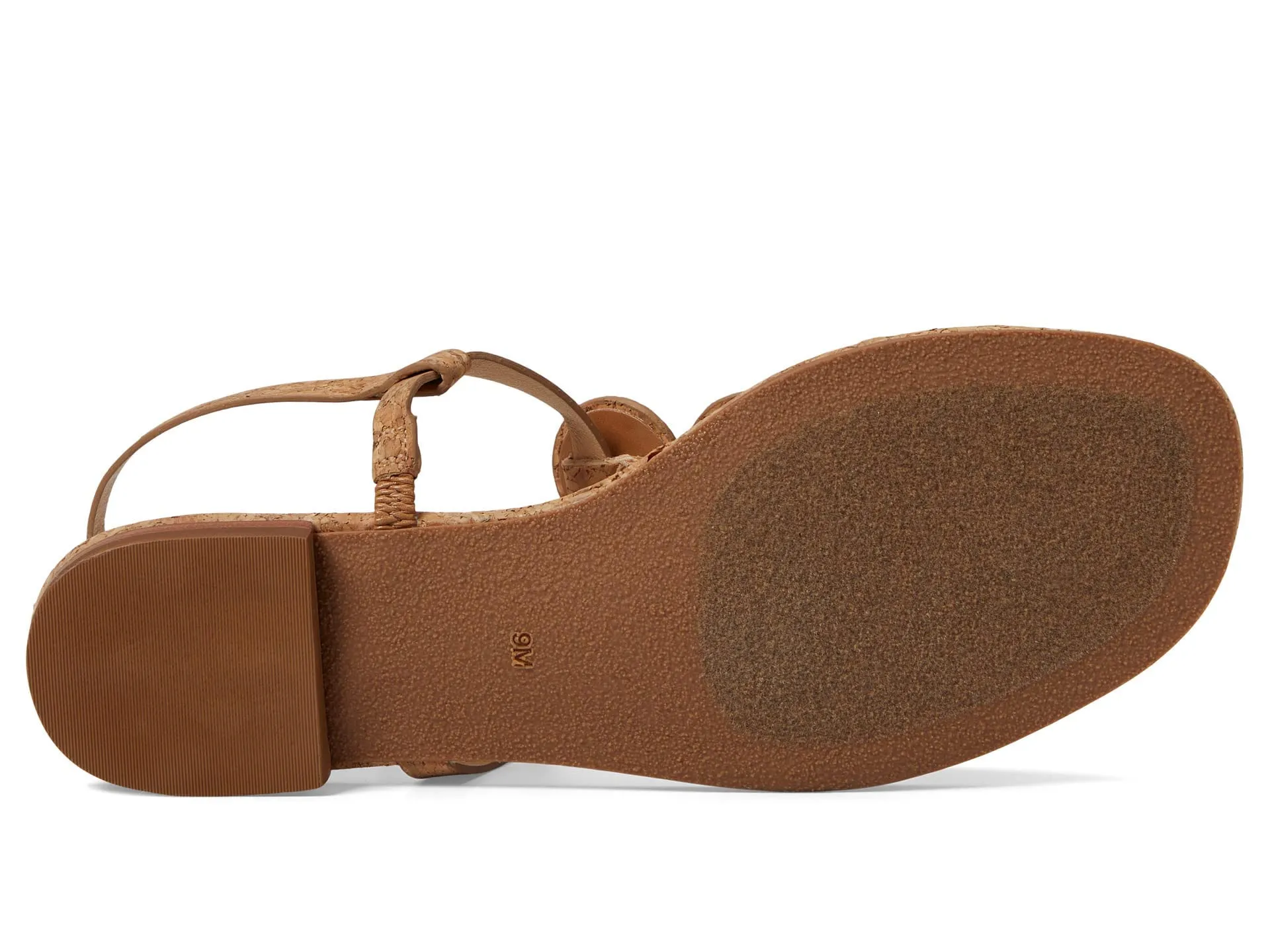 Jack Rogers Worth Flat Sandal for Women - Leather Upper, Adjustable Ankle Strap with Buckle Closure Cork 7 M