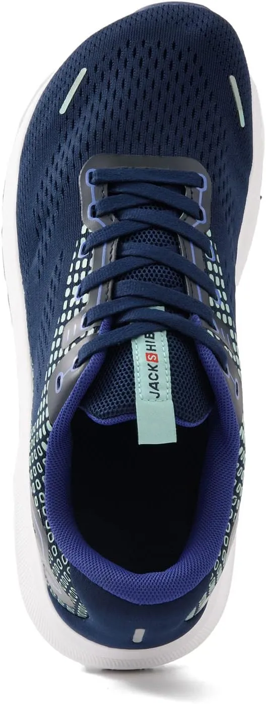 JACKSHIBO Wide Toe Box Shoes Women Arch Support Wide Sneakers for Running Walking Athletic Tennis Orthopedic Plantar Fasciitis Workout with Thick Cushion Zero Drop Sole Width Shoes