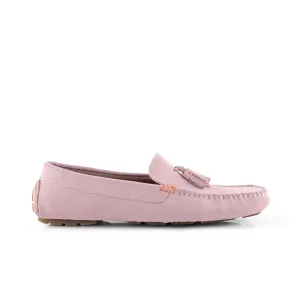 Jackson Suede Leather Driving Loafers - Pink