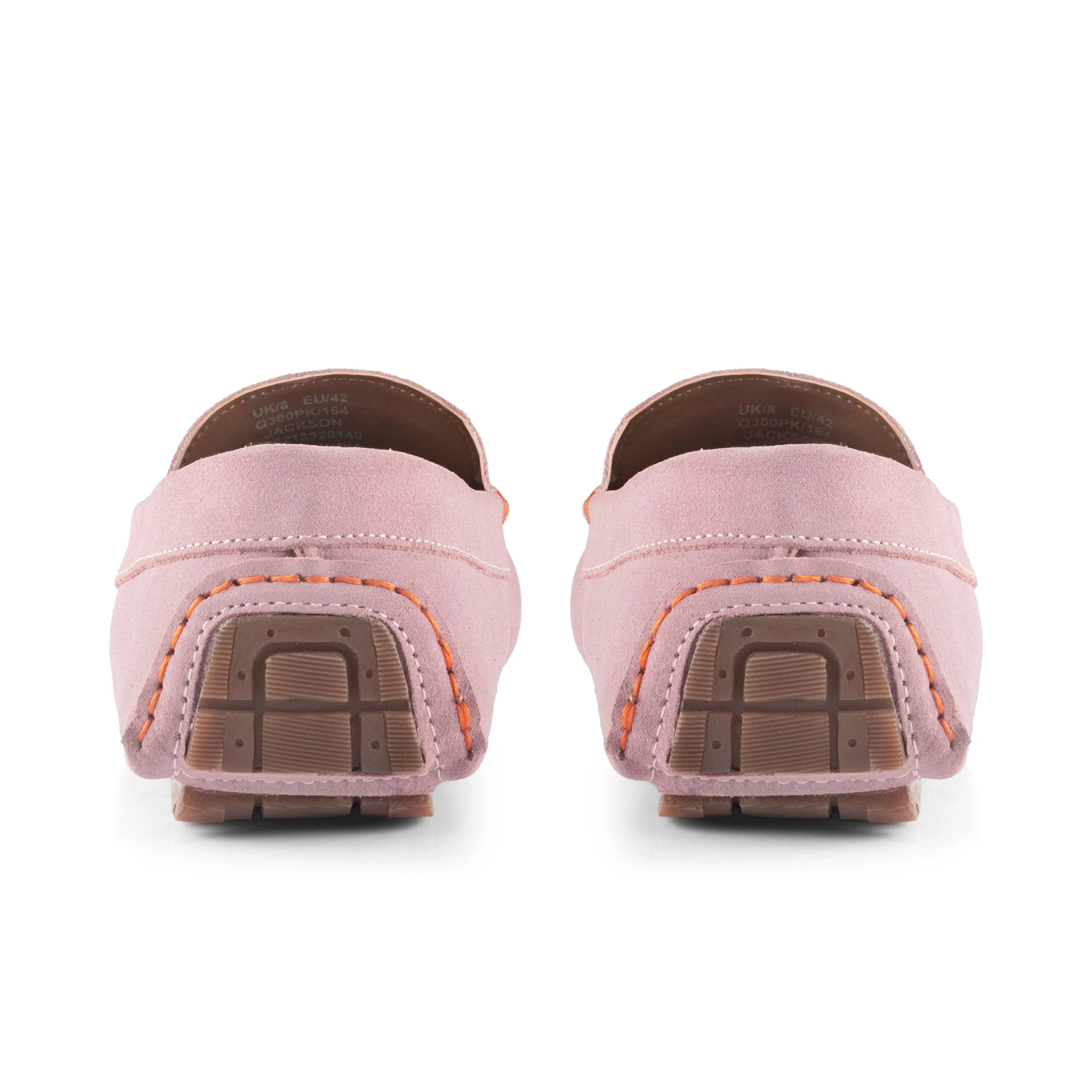 Jackson Suede Leather Driving Loafers - Pink