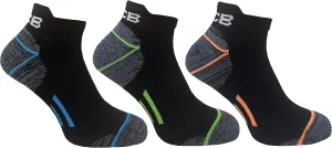JCB Socks - Mens Trainer Ankle Socks - Active Socks - Trainer Liners - 3 Pack - Neon & Black - UK 9-12 EUR 44-47