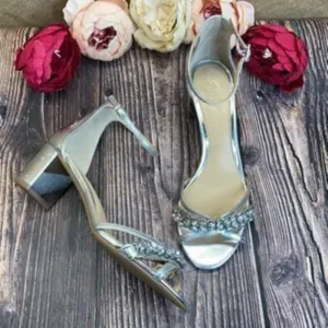 Jewel Silver Giona Evening Sandals 9M