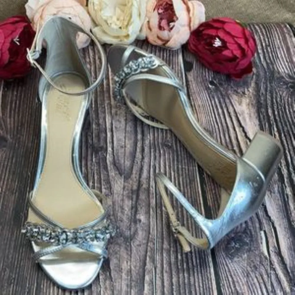 Jewel Silver Giona Evening Sandals 9M