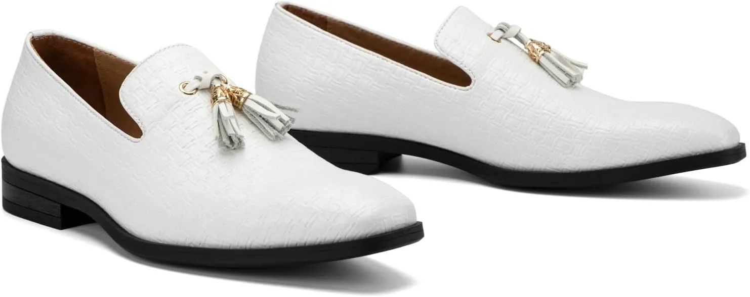 JITAI Men's Lindford Moc Toe Bit Slip-on Penny Loafer Party Shoes
