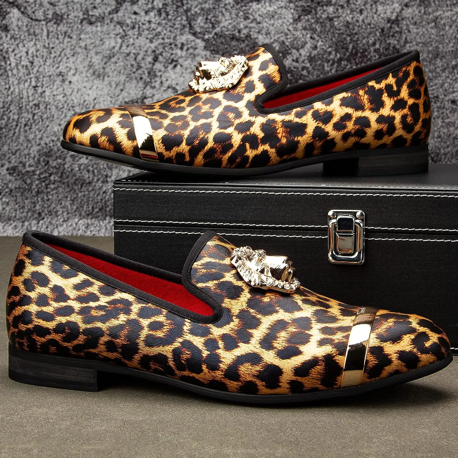 JITAI Men's Penny Slip-On Leather Lined Loafer Luxury Men Shoes