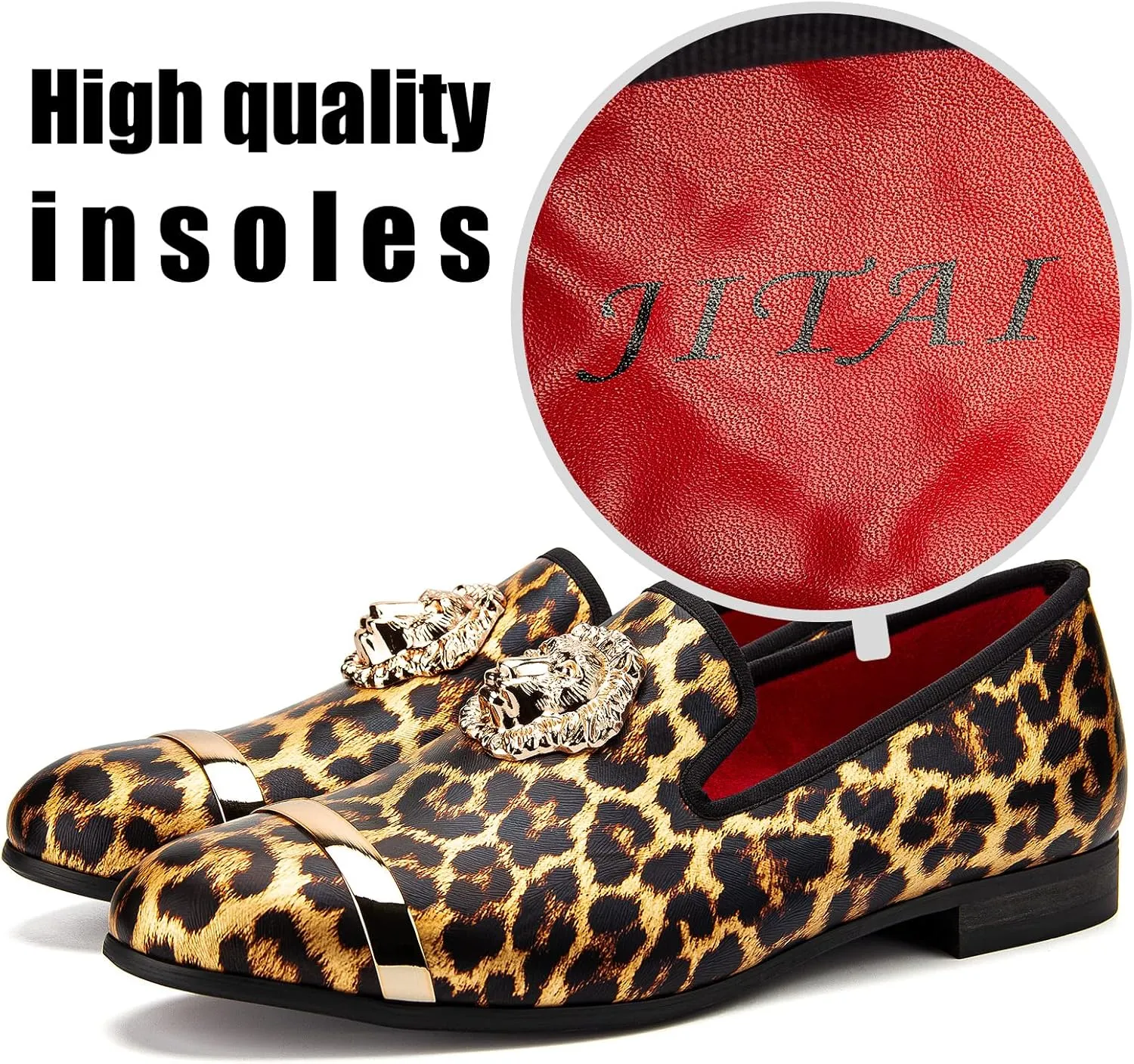 JITAI Men's Penny Slip-On Leather Lined Loafer Luxury Men Shoes