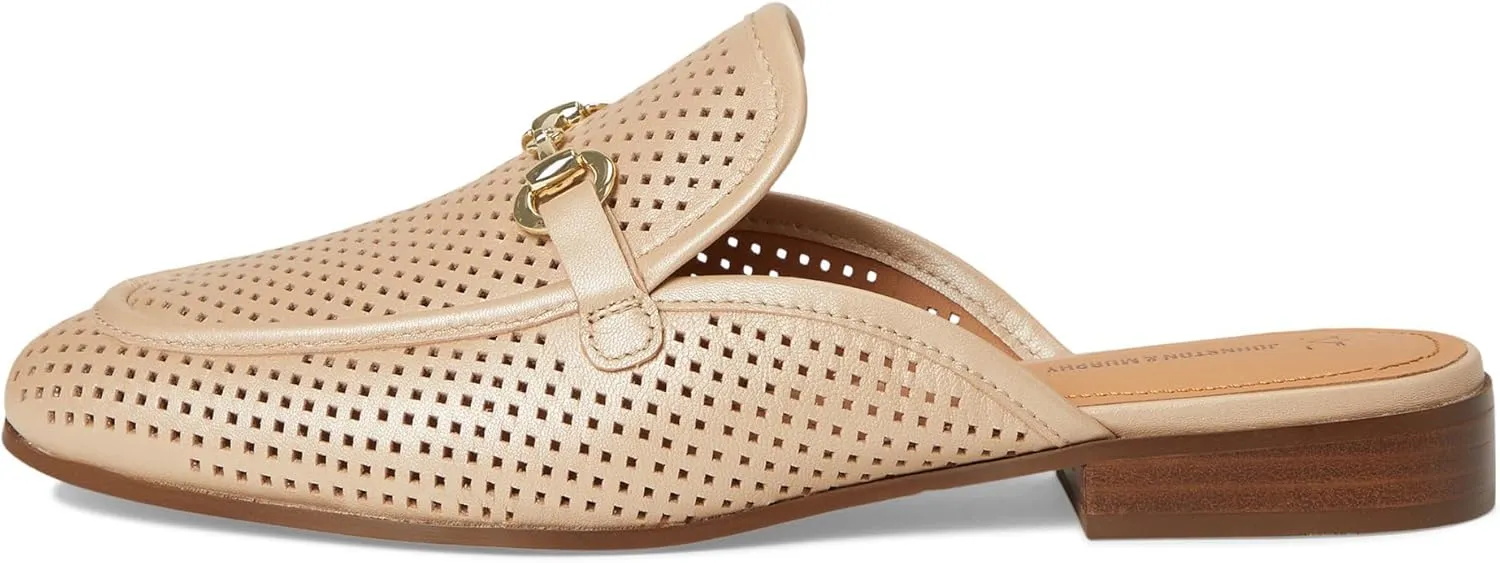 Johnston & Murphy Perfed Bit Mule Women’s Shoe, Women’s Dress Shoes, Office Shoes for Women, Slip On Leather Mules